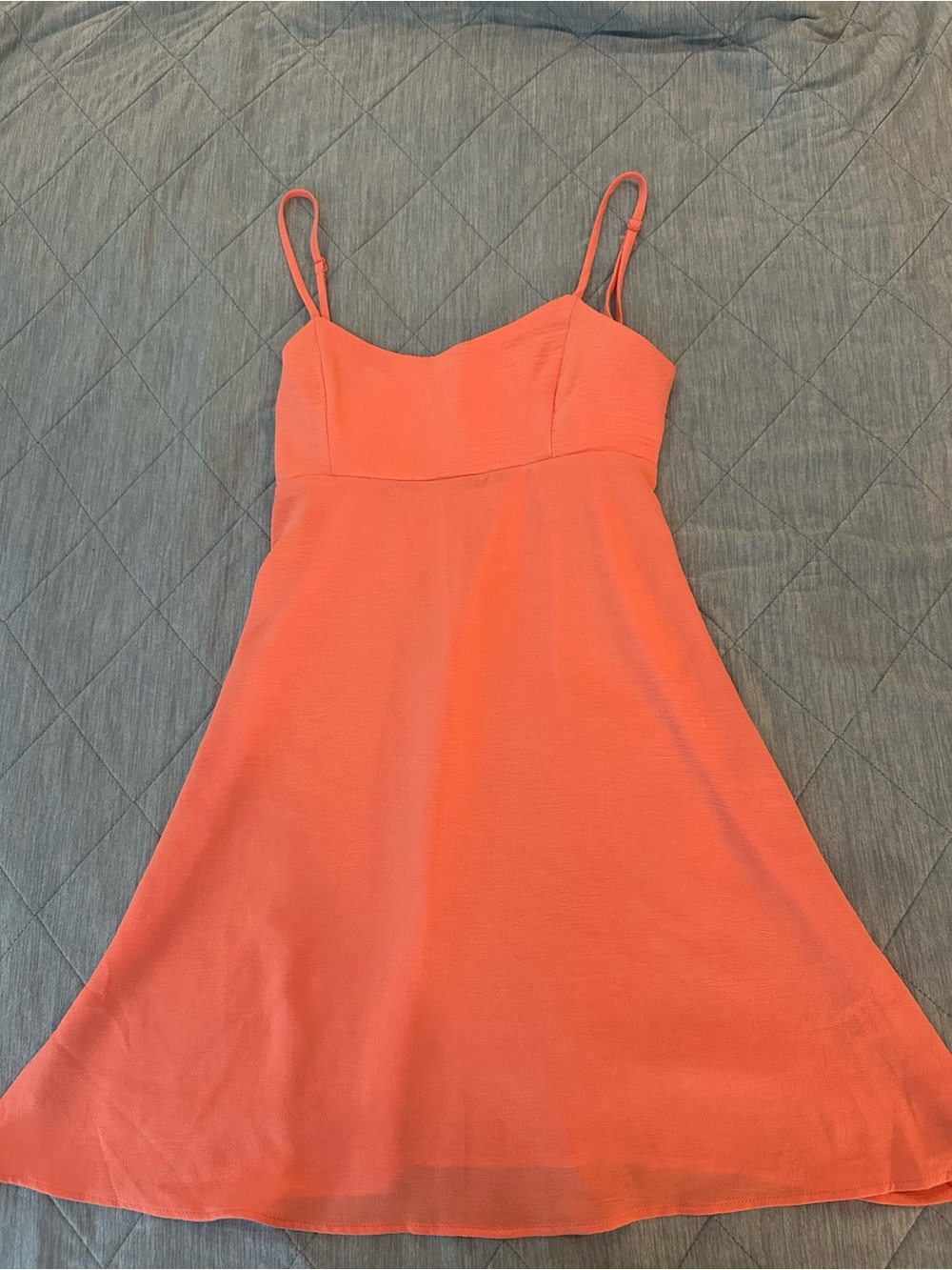 Altar'd State Coral Mini Slip Dress with Adjustable Straps